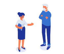 話している人達